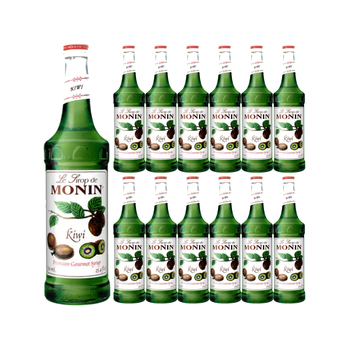 Monin Kiwi Syrup 750 ml Glass Bottle, case of 12 bottles