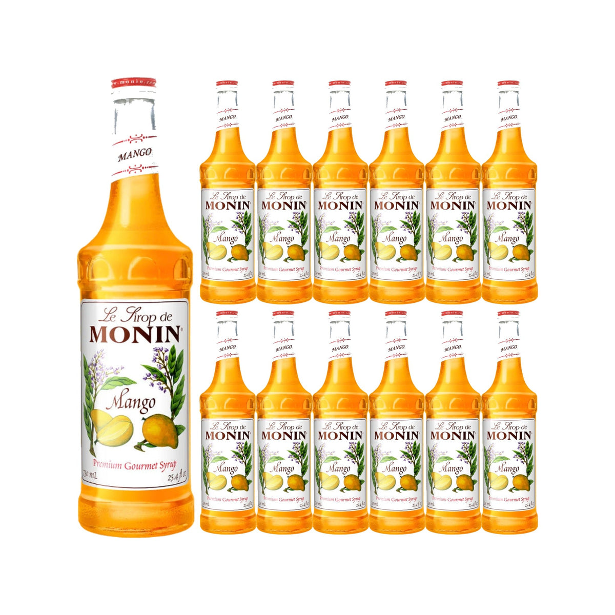 Monin Mango Syrup 750ml Glass Bottle, case of 12 bottles