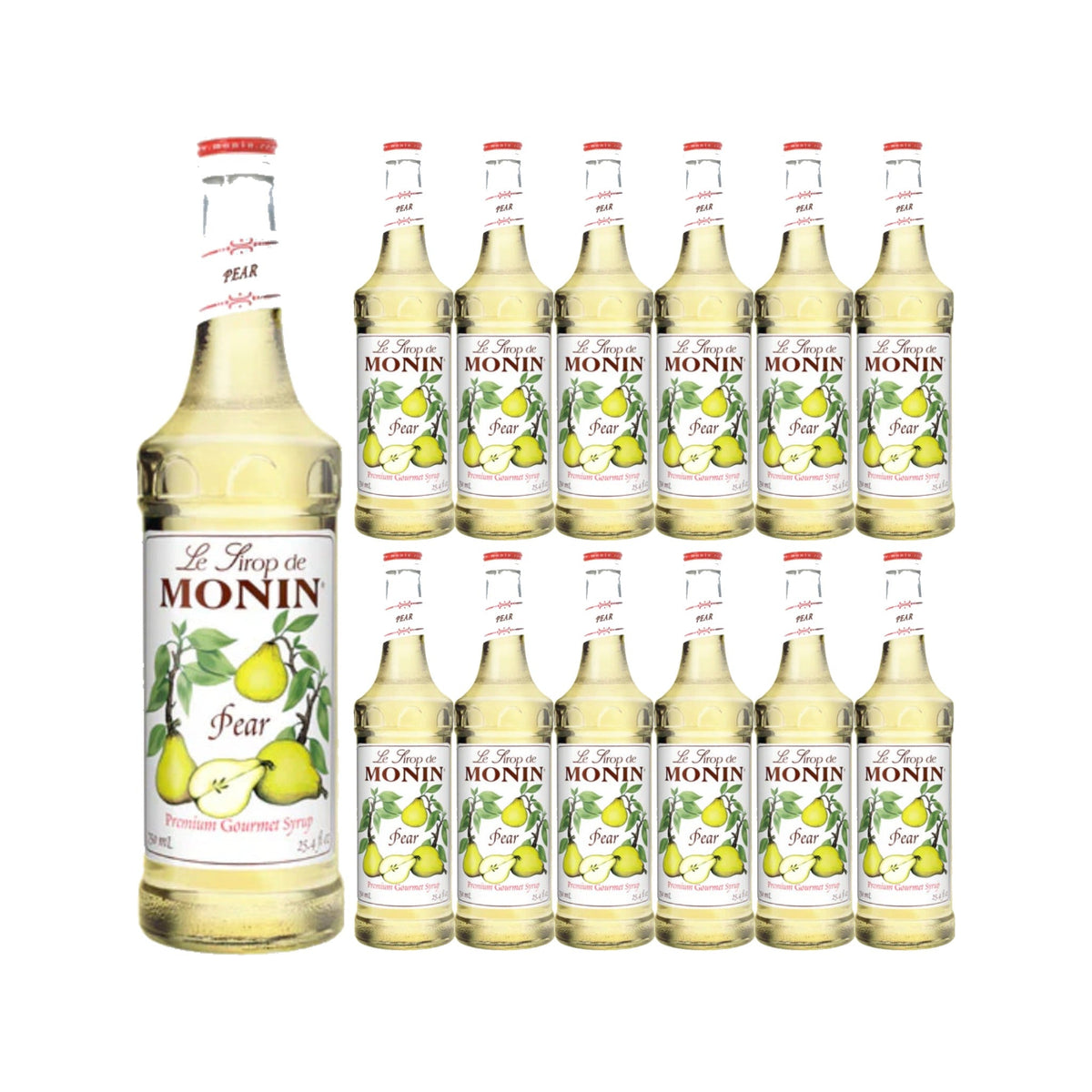 Monin Pear Syrup 750 ml Glass Bottle, case of 12 bottles