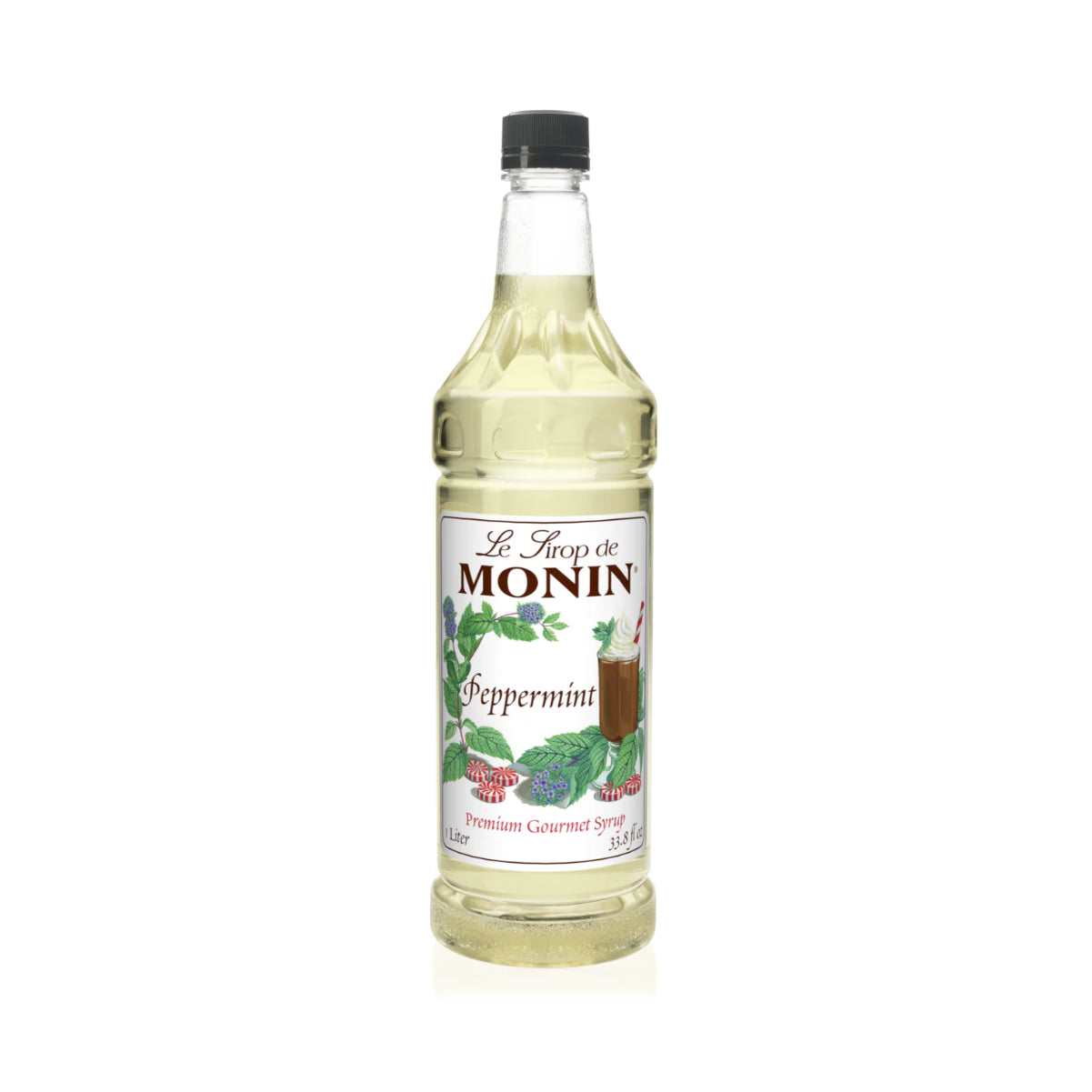 Monin Peppermint Syrup 1L Plastic Bottle