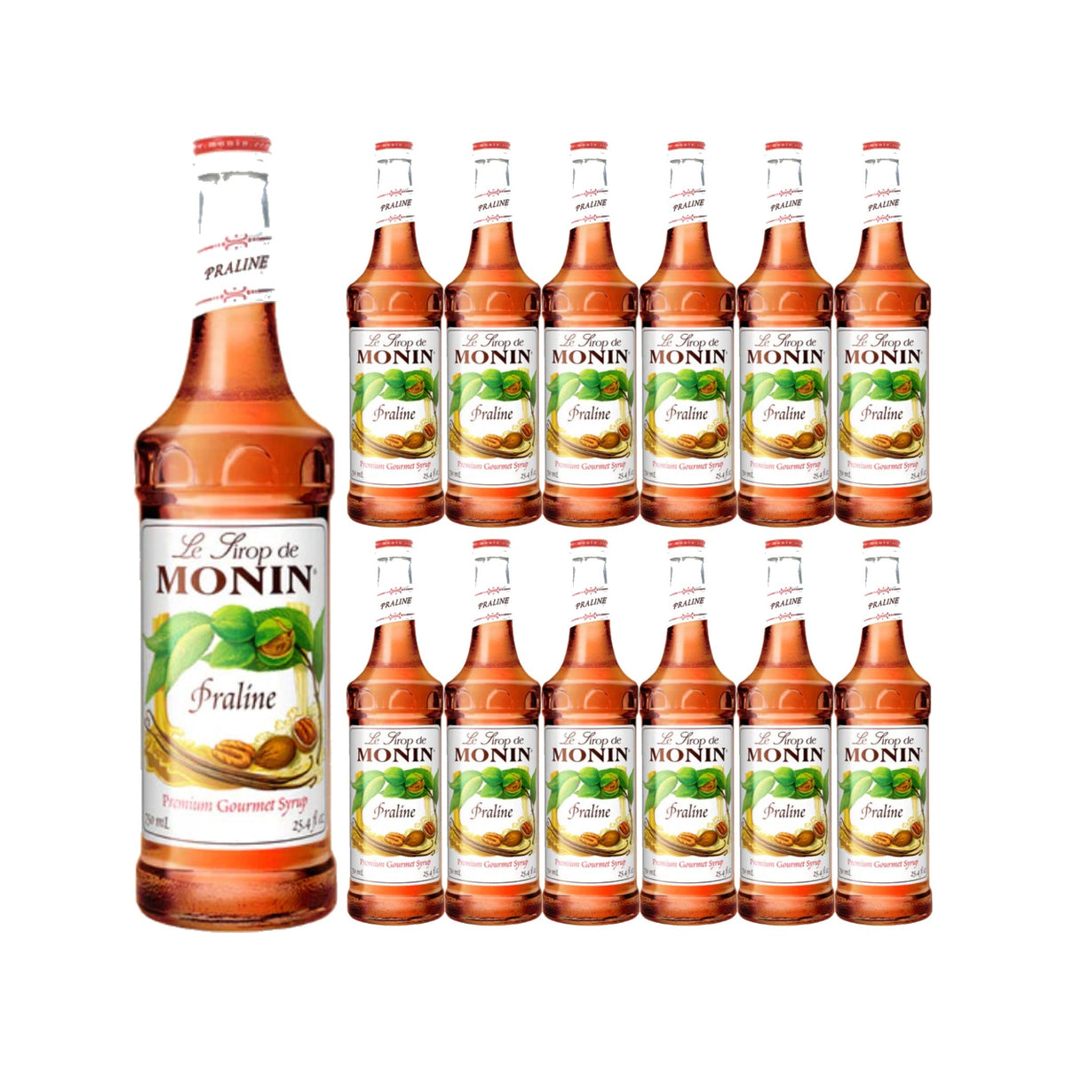 Monin Praline Syrup 750 ml Glass Bottle, case of 12 bottles