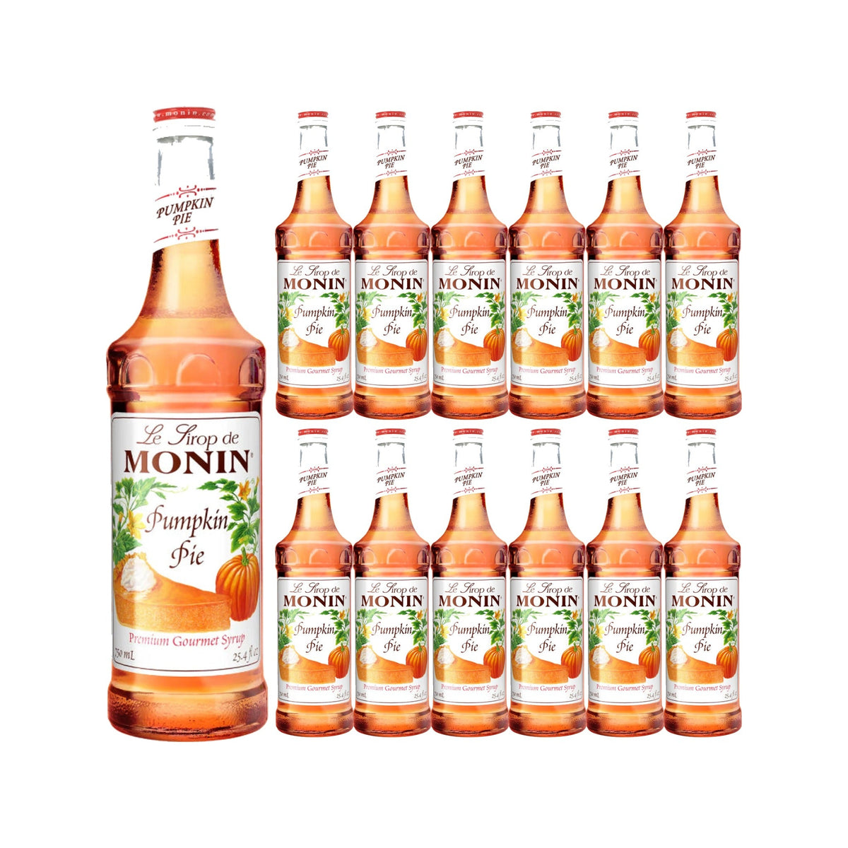 Monin Pumpkin Pie Syrup 750ml Glass Bottle, case of 12 bottles