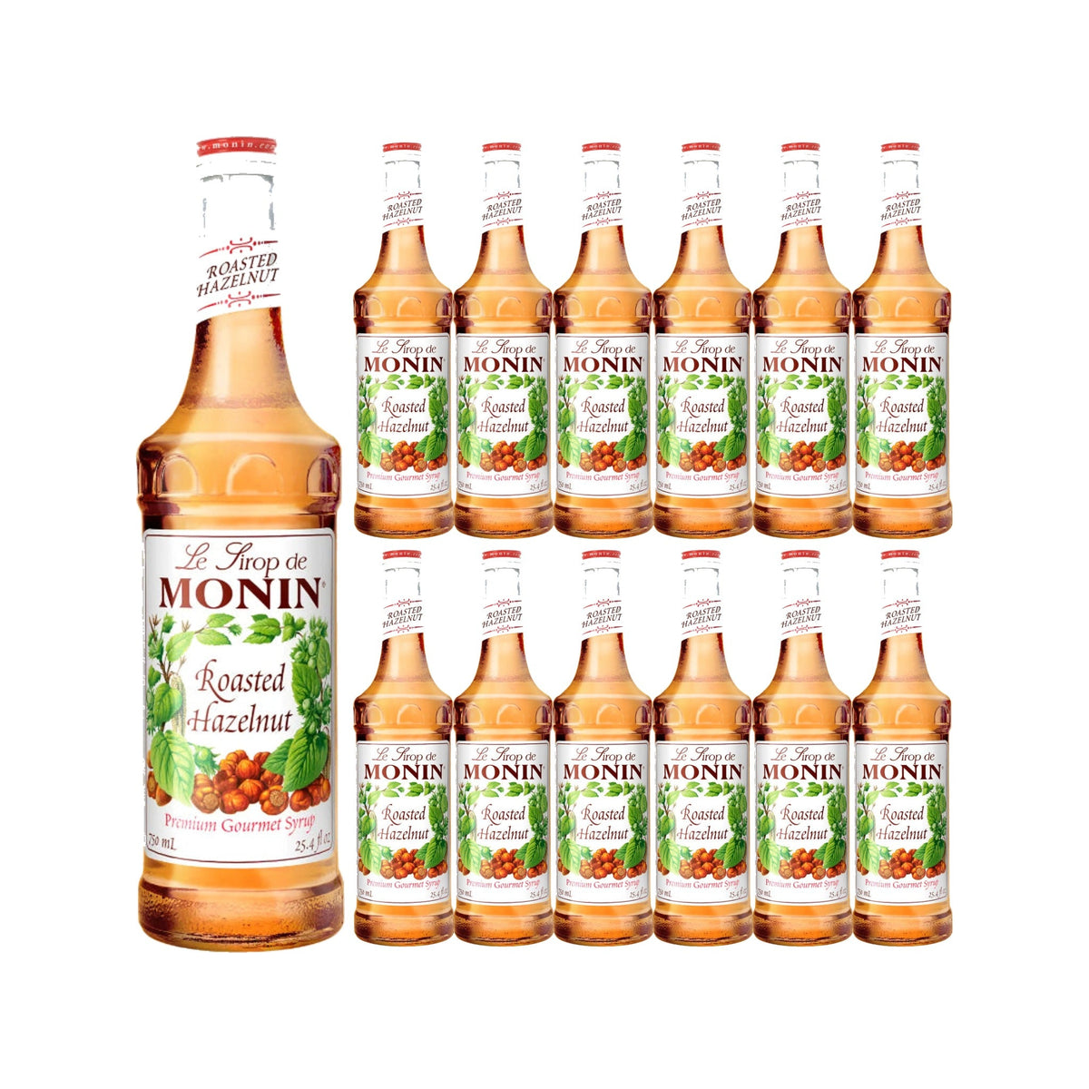 Monin Roasted Hazelnut Syrup 750ml Glass Bottle, case of 12 bottles