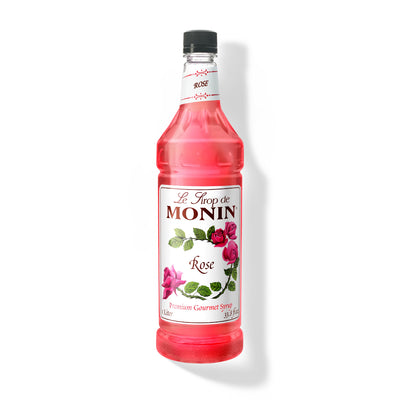 Monin Rose Syrup 1L Plastic Bottle