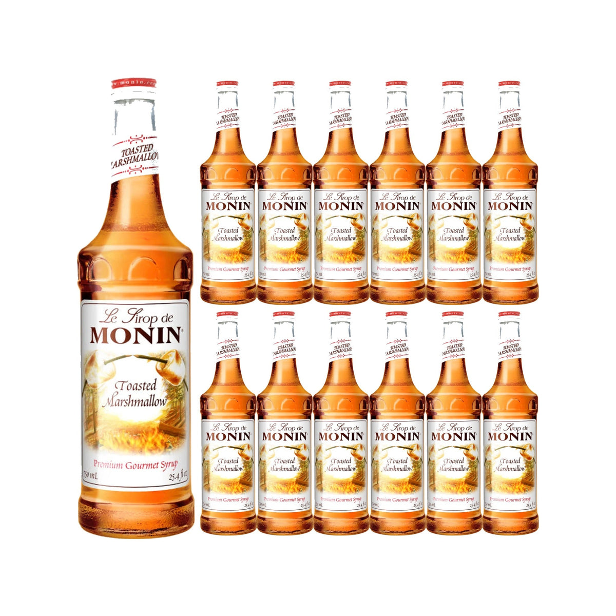 Monin Toasted Marshmallow Syrup 750ml Glass Bottle, case of 12 bottles
