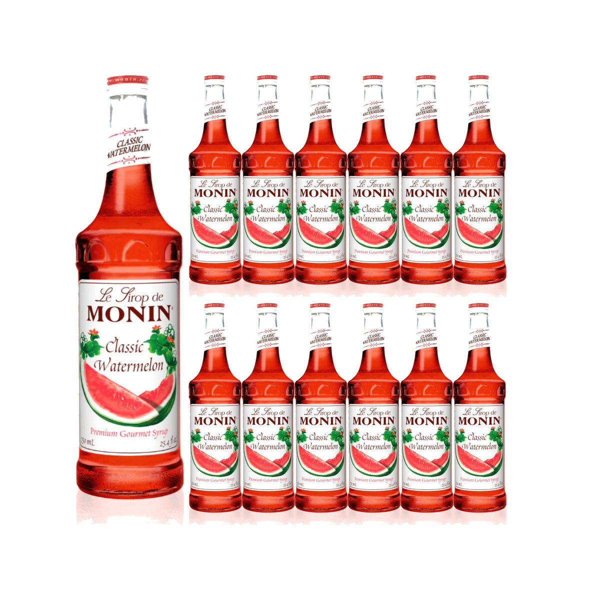 Monin Classic Watermelon Syrup 750ml Glass Bottle, case of 12 bottles