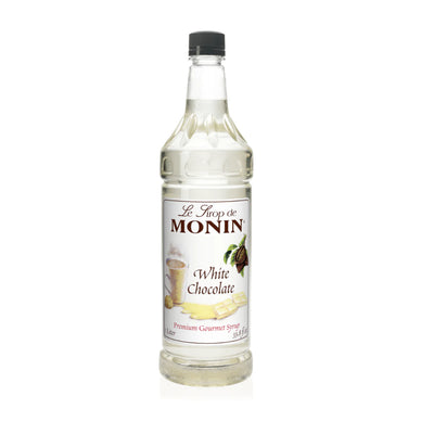 Monin White Chocolate Syrup 1L Plastic Bottle