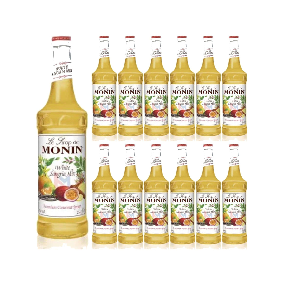 Monin White Sangria Mix Syrup 750ml Glass Bottle, case of 12 bottles