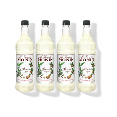 Monin Almond (Orgeat) Syrup 1L Plastic Bottle (Pack of 4)