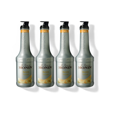 Monin Banana Purée 1L Plastic Bottle (Pack of 4)