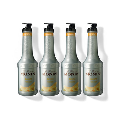 Monin Banana Puree1L Plastic Bottle (Pack of 4)