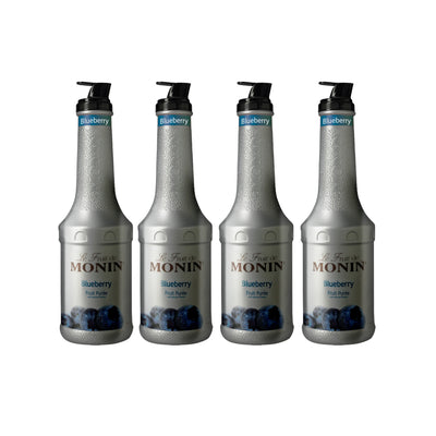 Monin Blueberry Purée 1L Plastic Bottle (Pack of 4)