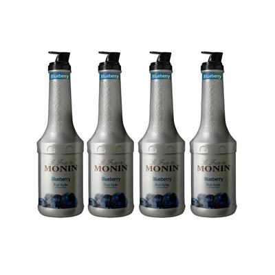 Monin Blueberry Puree 1L Plastic Bottle (Pack of 4)