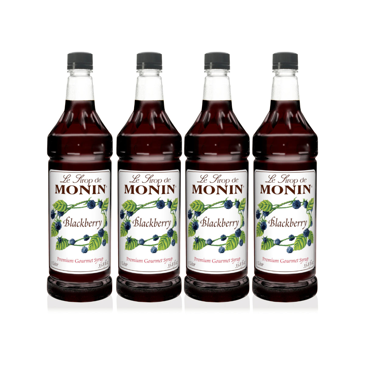 Monin Blueberry Syrup 1L Plastic Bottle (Pack of 4)