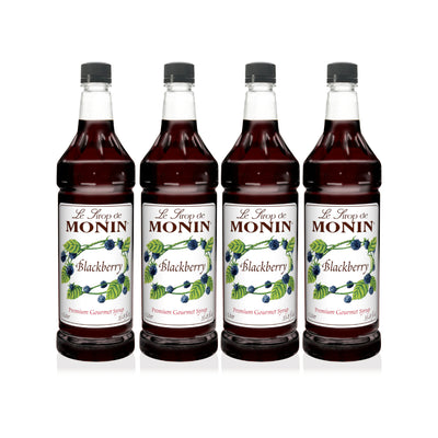 Monin Blueberry Syrup 1L Plastic Bottle (Pack of 4)