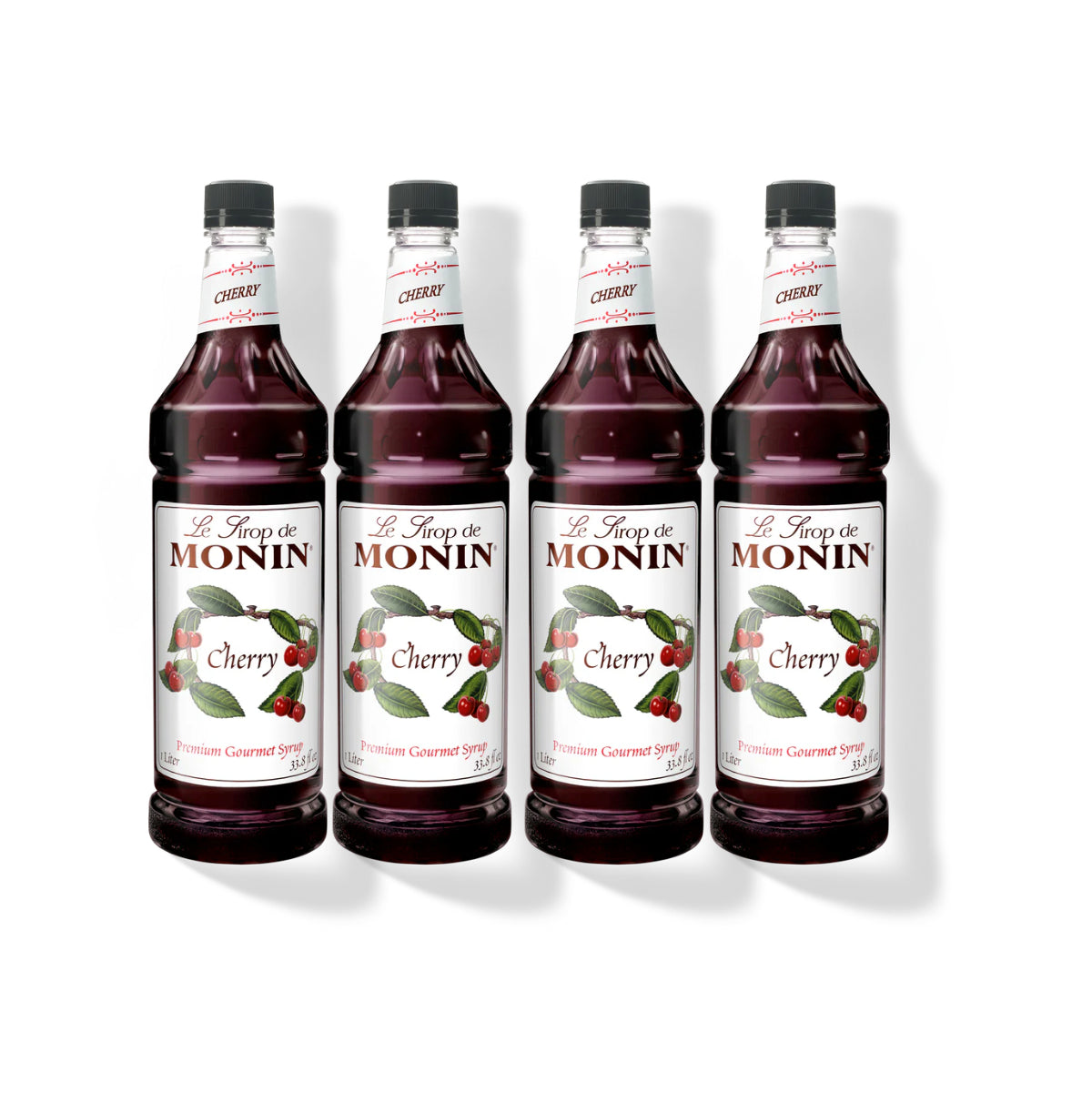 Monin Cherry Syrup 1L Plastic Bottle (Pack of 4)