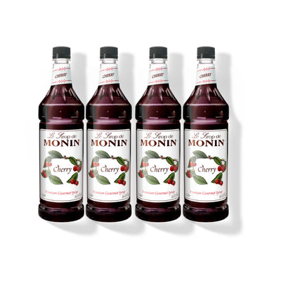 Monin Cherry Syrup 1L Plastic Bottle (Pack of 4)