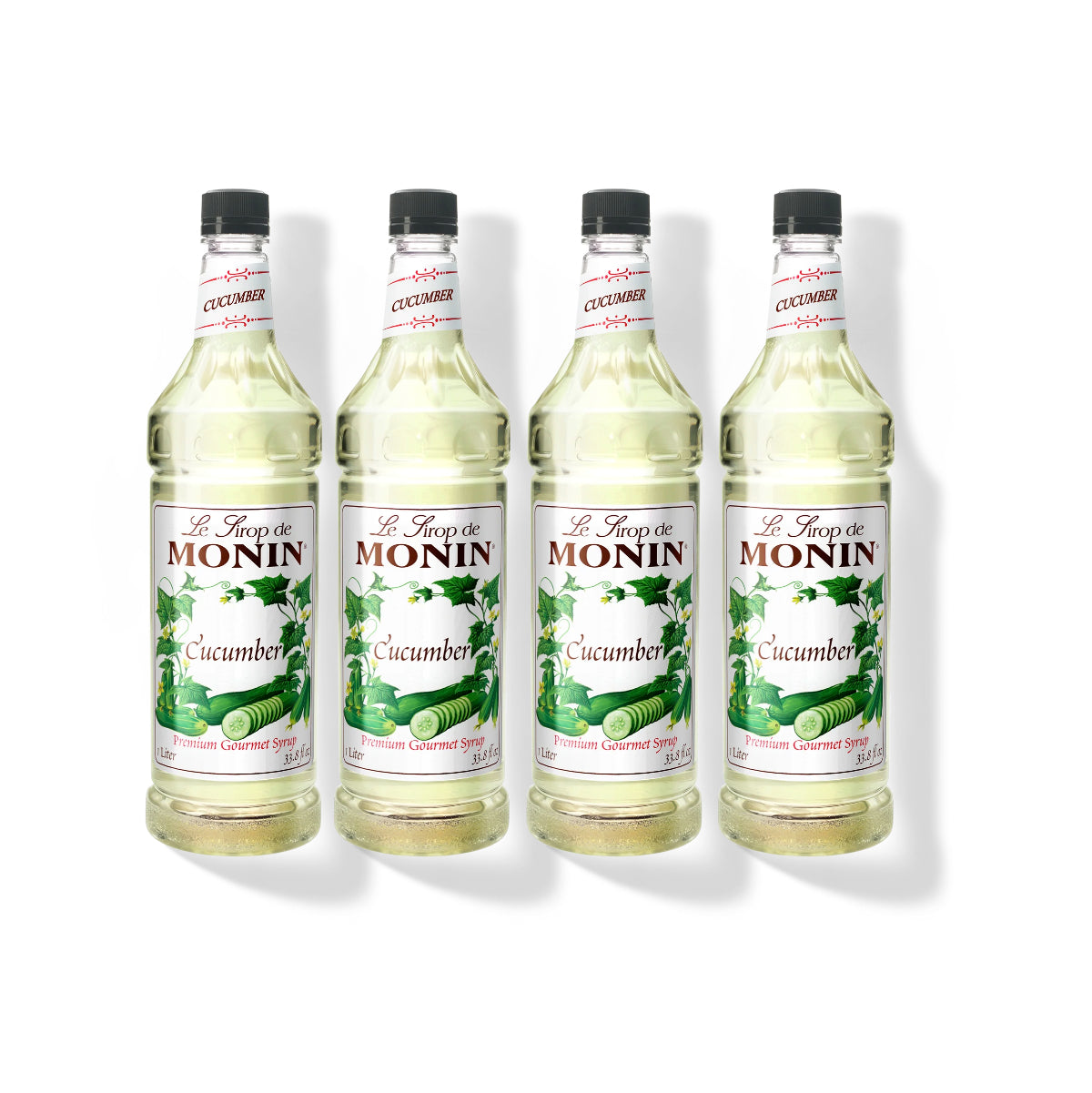 Monin Cucumber Syrup 1L (Pack of 4)