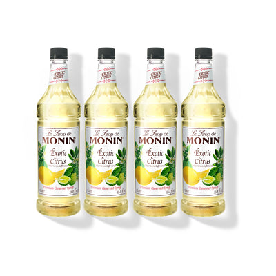 Monin Exotic Citrus Syrup 1L Plastic Bottle (Pack of 4)