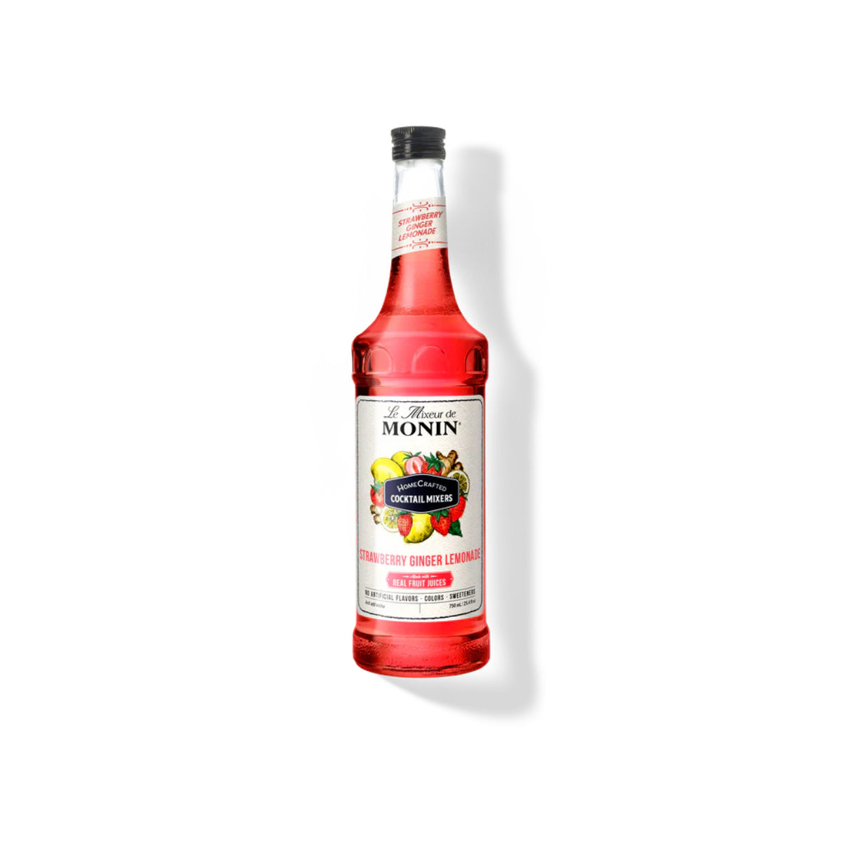 Monin Homecrafted Strawberry Ginger 750mL Glass Bottle