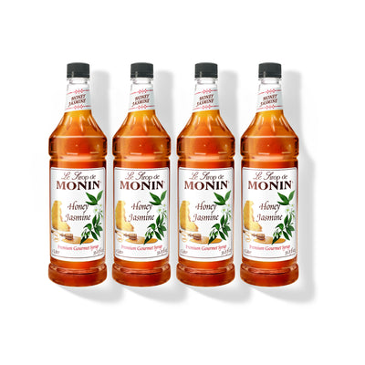 Monin Honey Jasmine Syrup 1L Plastic Bottle (Pack of 4)