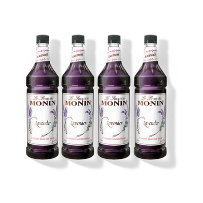 Monin Lavender Syrup 1L Plastic Bottle (Pack of 4)