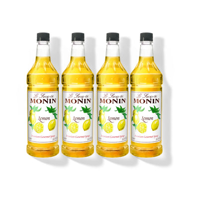 Monin Lemon Syrup 1L Plastic Bottle (Pack of 4)