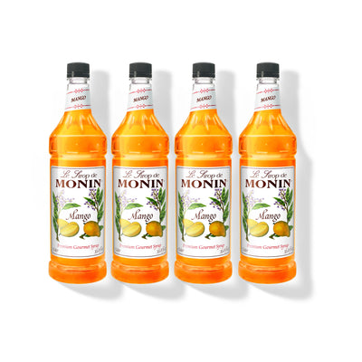 Monin Mango Syrup 1L Plastic Bottle (Pack of 4)