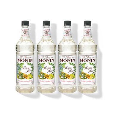 Monin Mojito Mix Syrup 1L Plastic Bottle (Pack of 4)