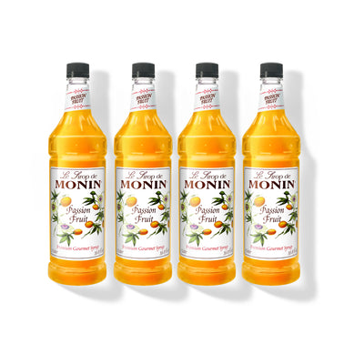 Monin Passion Fruit Syrup 1L Plastic Bottle (Pack of 4)