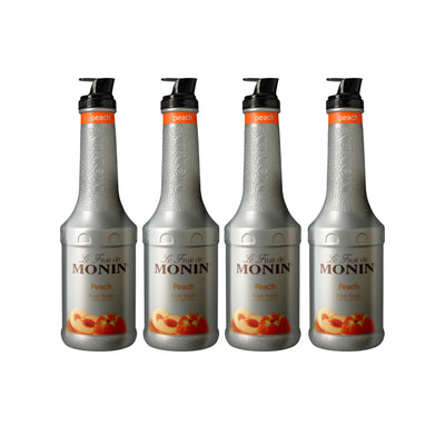 Monin Peach Fruit Puree 1L (Pack of 4)