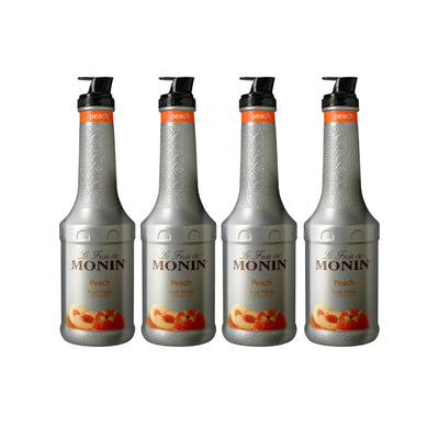Monin Peach Fruit Puree 1L (Pack of 4)