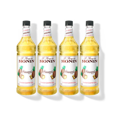 Monin Pineapple Syrup 1L Plastic Bottle (Pack of 4)