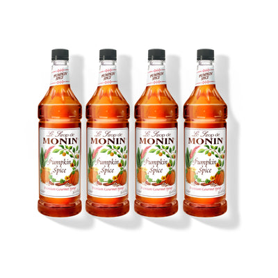 Monin Pumpkin Spice Syrup 1L Plastic Bottle (Pack of 4)