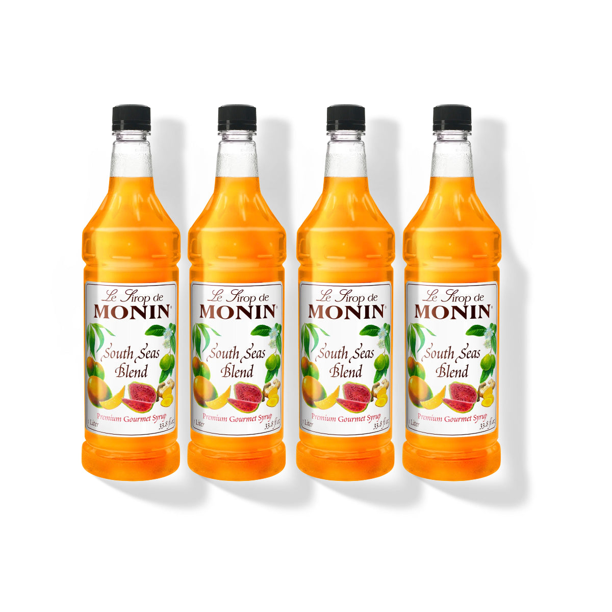 Monin South Seas Blend Syrup 1L Plastic Bottle (Pack of 4)