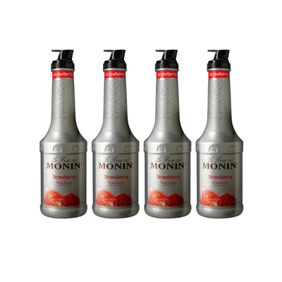 Monin Strawberry Fruit Puree 1L (Pack of 4)