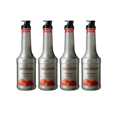 Monin Strawberry Fruit Puree 1L (Pack of 4)