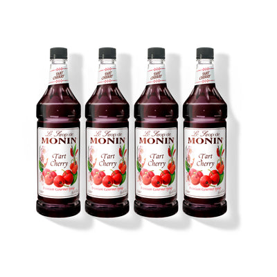 Monin Tart Cherry Syrup 1L Plastic Bottle (Pack of 4)