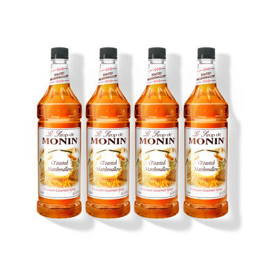 Monin Toasted Marshmallow Syrup 1L Plastic Bottle (Pack of 4)