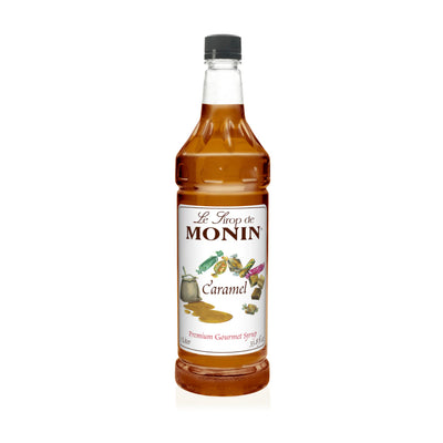 Monin Caramel Syrup 1L Plastic Bottle