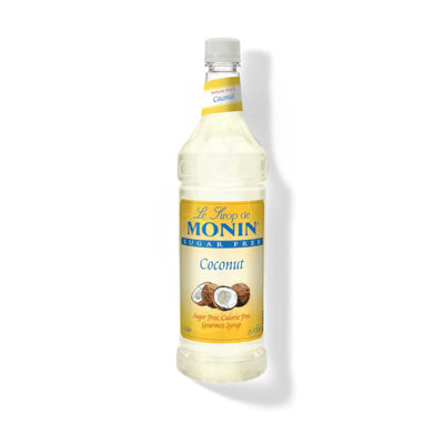 Monin Sugar Free Coconut Syrup 1L Plastic Bottle