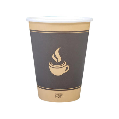 Morning Dew 12 oz Hot Paper Cups (Ebony Print) - H12E