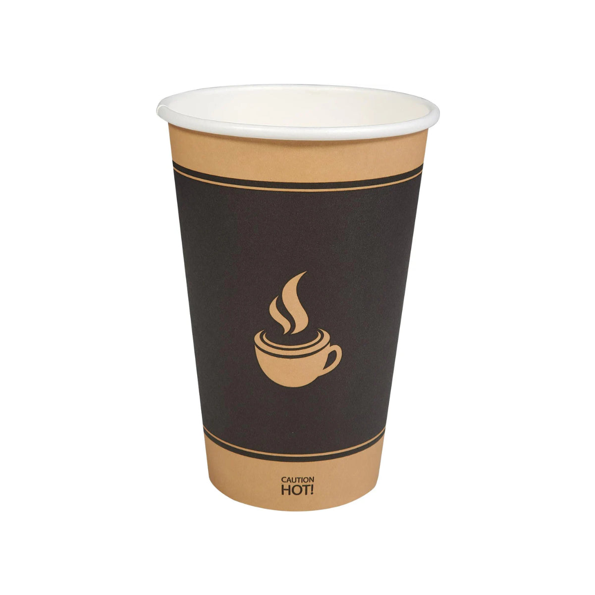 Morning Dew 16 oz Hot Paper Cups (Ebony Print) - H16E