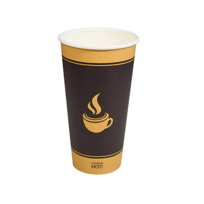 Morning Dew 20 oz Hot Paper Cups (Ebony Print) - H20E