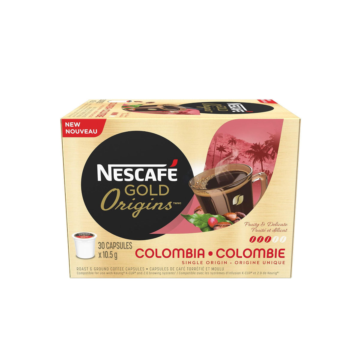 Nescafe Gold Colombia Single-Serve Coffee Pods (30X10.5 GR)