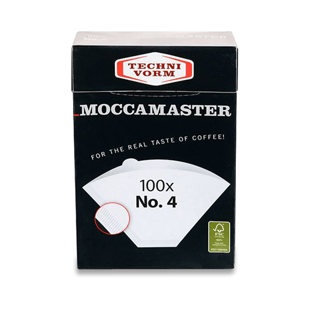Technivorm Moccamaster #4 White Paper Coffee Filters (100 Pack)