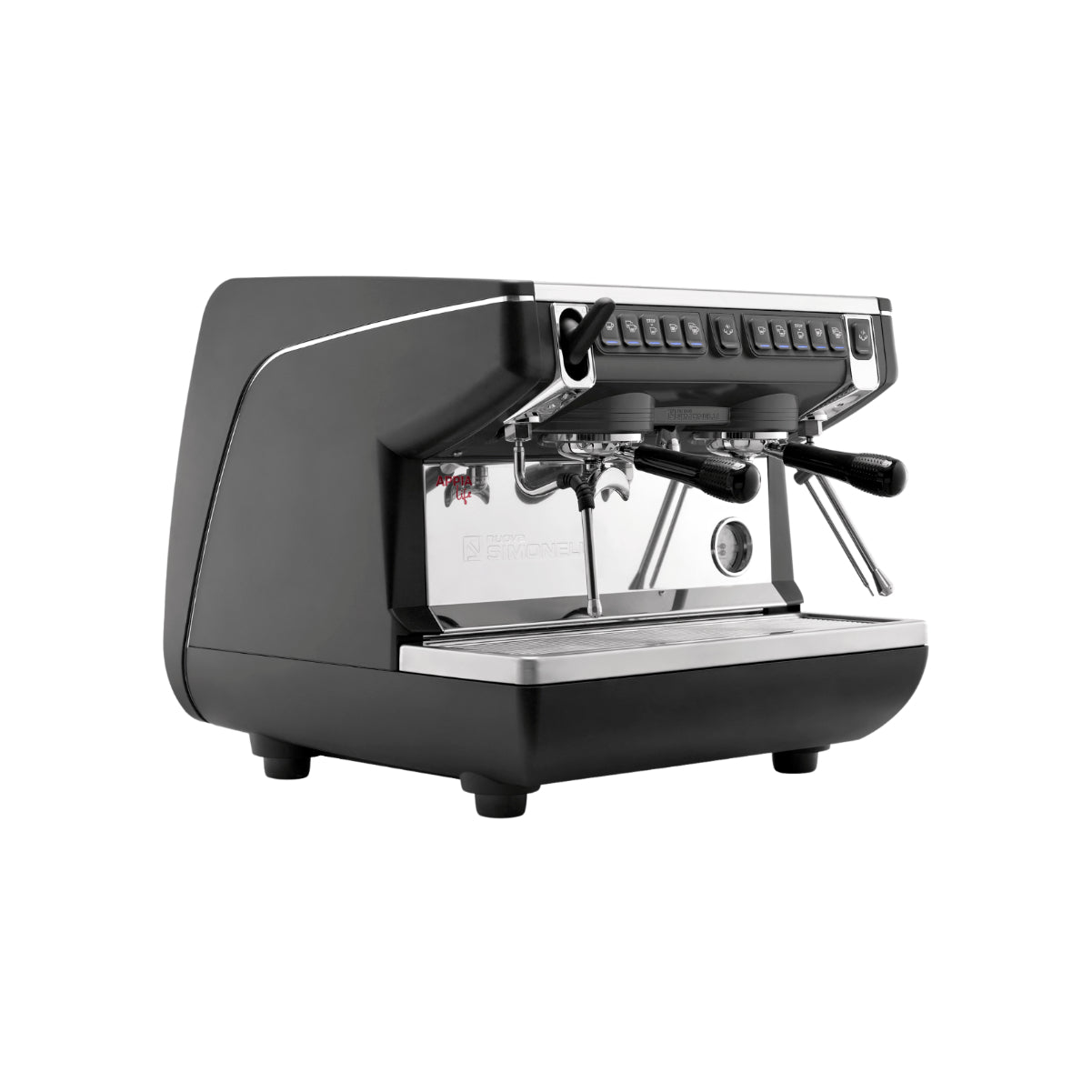 Machine à expresso semi-automatique Bezzera Aria Top PID avec contrôle de débit (noir avec bois)