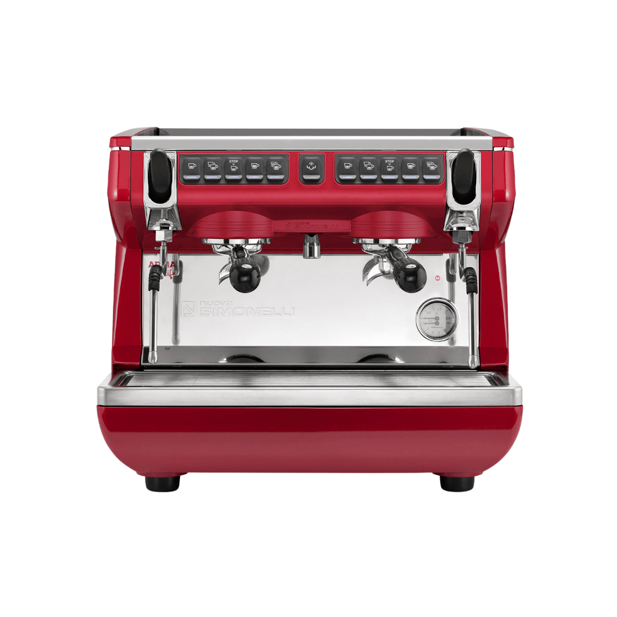 Machine à expresso semi-automatique Bezzera Aria Top PID avec contrôle de débit (noir avec bois)