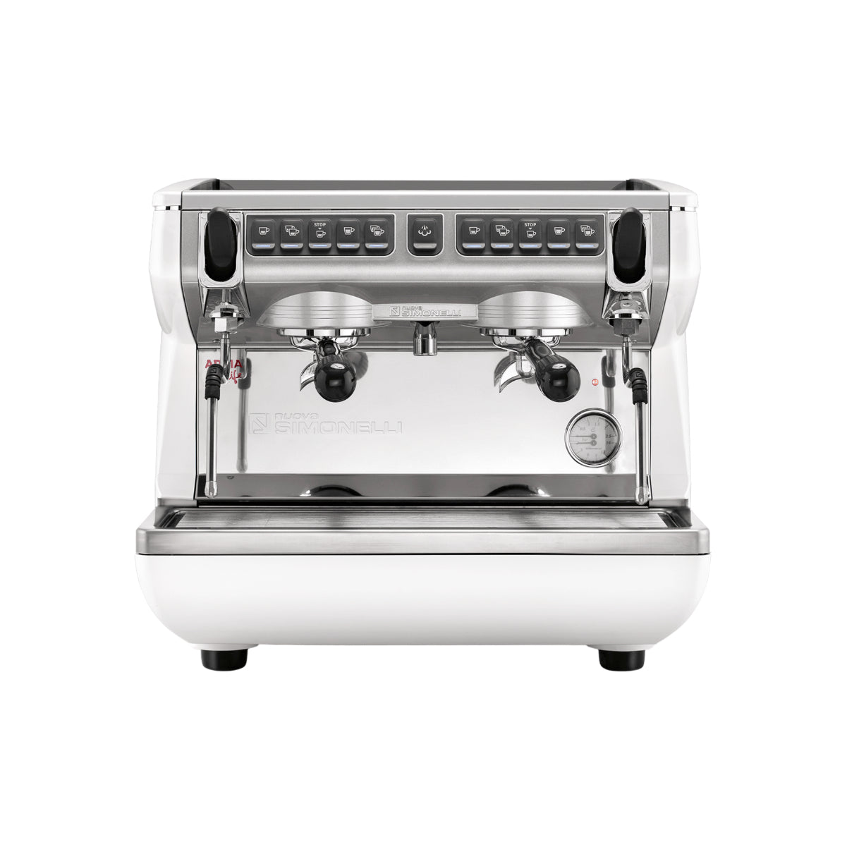Machine à expresso semi-automatique Bezzera Aria Top PID avec contrôle de débit (noir avec bois)