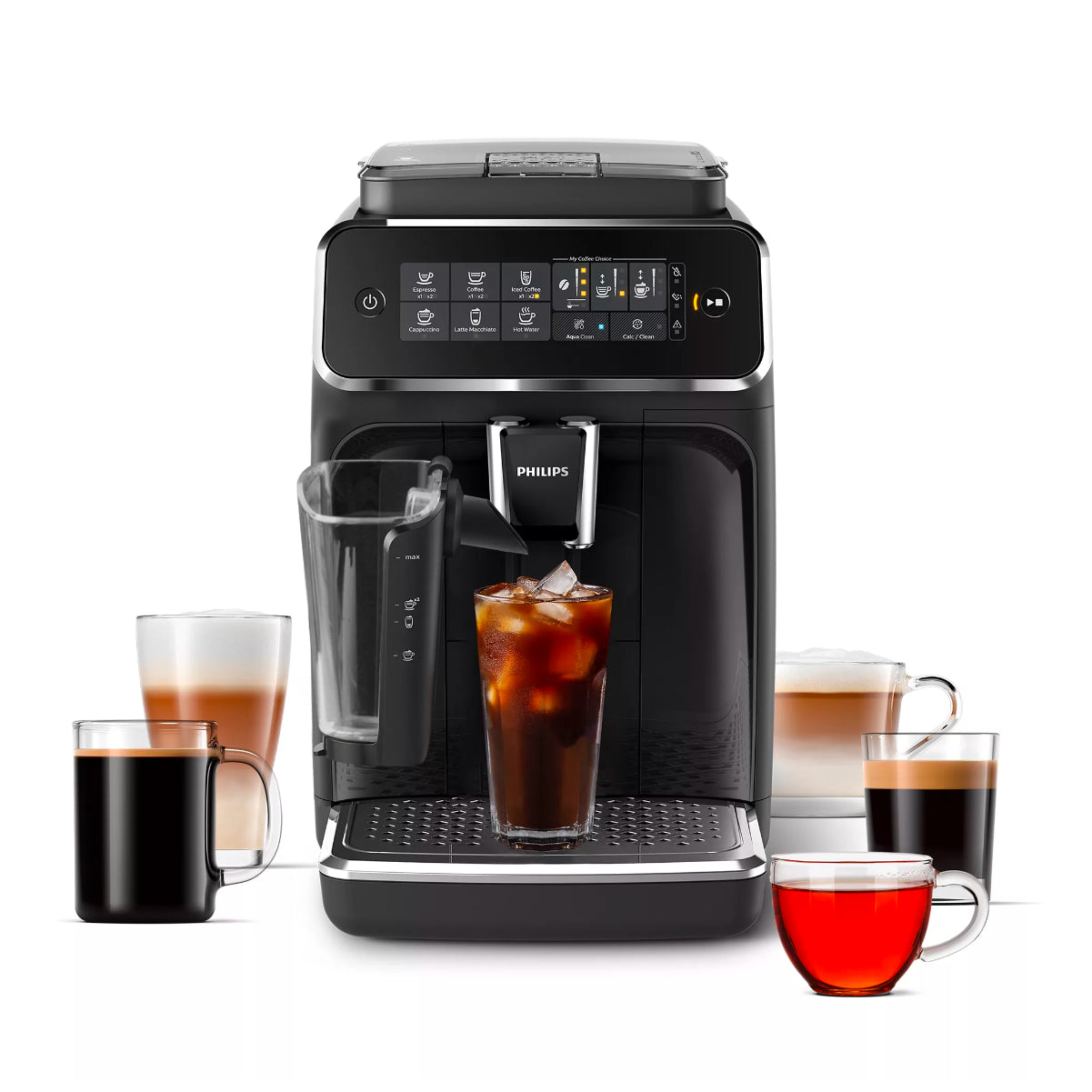 Philips 3200 LatteGo Automatic Espresso, Iced Coffee, & Latte Machine EP3241/74